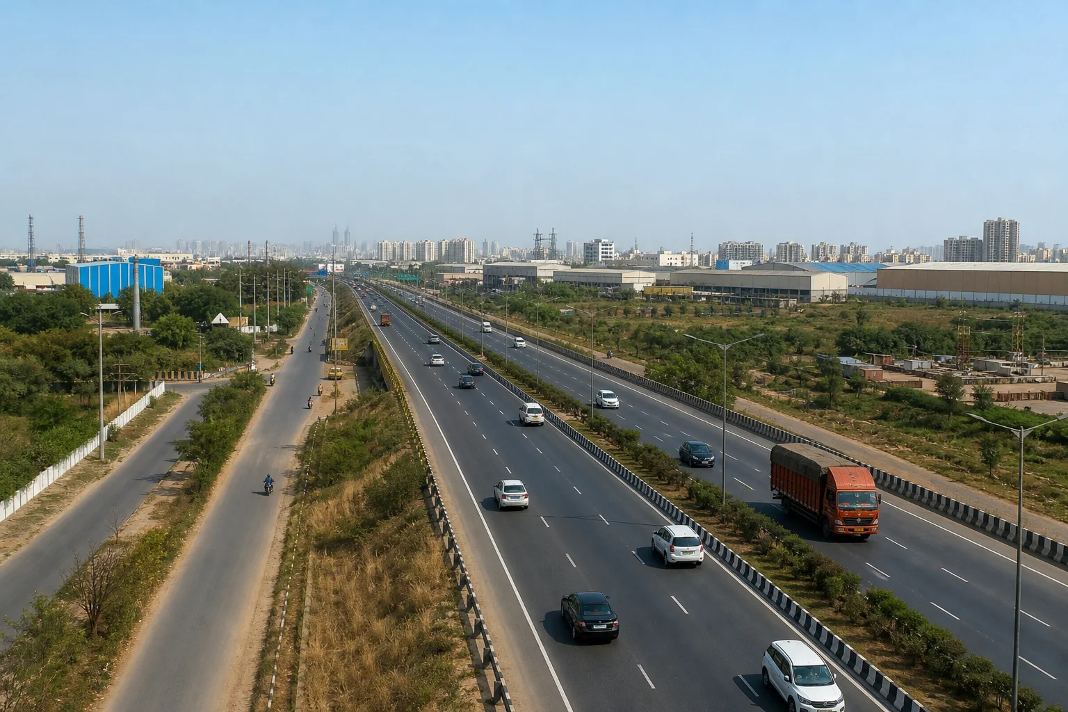 Illustration: Connectivity from Bhiwadi: Commute Distances to Gurgaon, Manesar, Delhi, Noida, Rail and RRTS