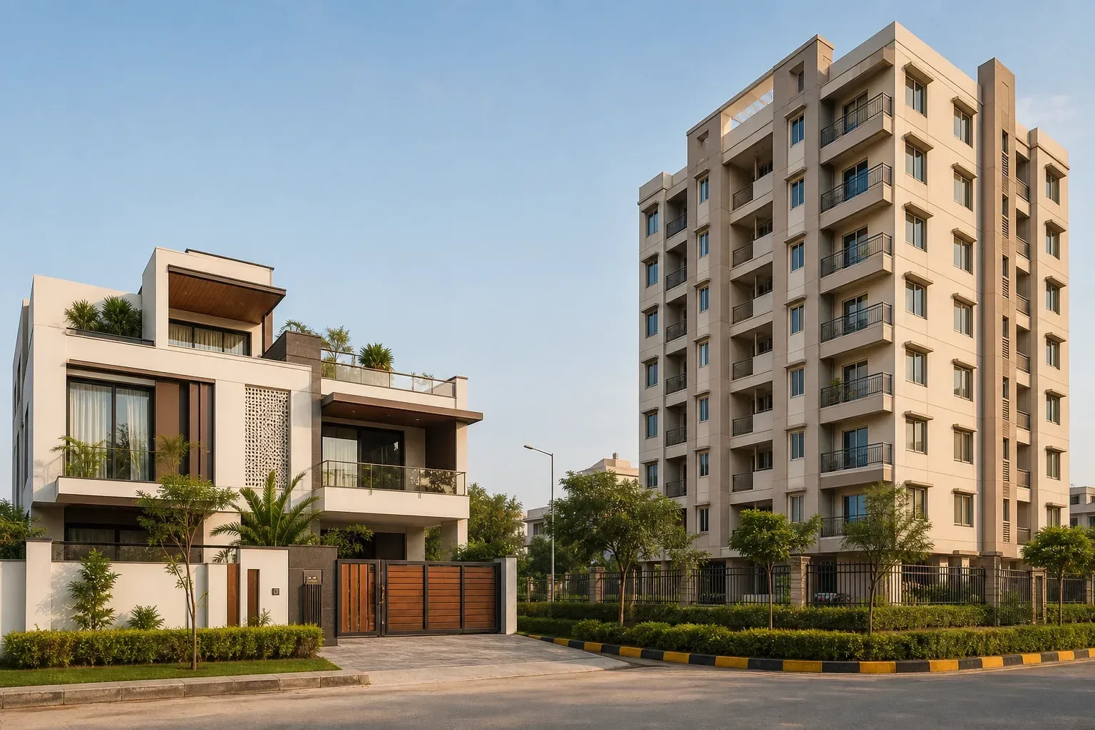 Illustration: Independent House vs Apartment in Bhiwadi: Which Fits Your Family?