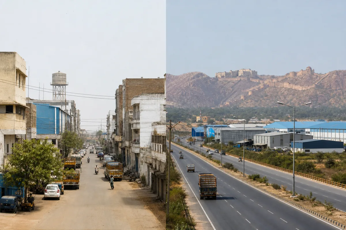 Established Bhiwadi development compared with Neemrana's highway-oriented industrial growth