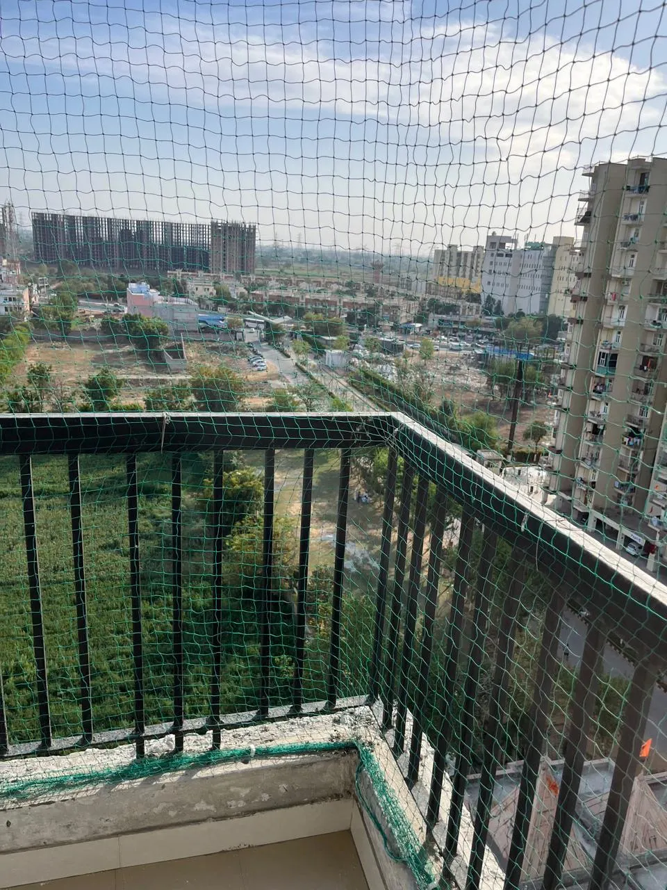 Balcony view over the neighbourhood, this 2 BHK flat at Essentia, Bhiwadi
