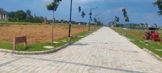 Paved internal road with street lighting, Aqasia Homes, Bhiwadi